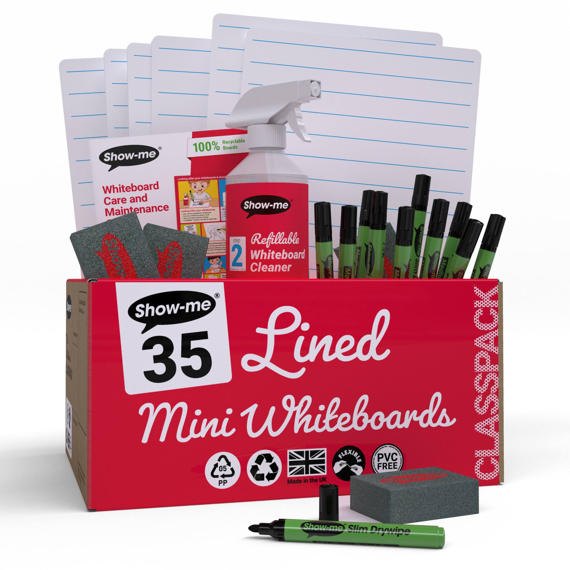 Show-me® A4 Lined/Plain Lapboards Bulk Box Set